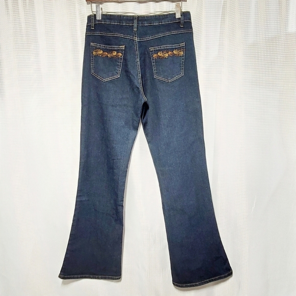 COS Beaded & Embroidered High Rise Stretch Bootcut Jeans (8) - Picture 5 of 10